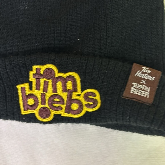 Tim Hortons x Justin Bieber - Tim Biebs Black Beanie OsFM - Picture 3 of 4